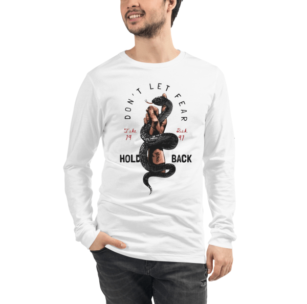 DON'T LET FEAR HOLD BACK Motivational Aesthetic Long Sleeve T-Shirt - Image 8