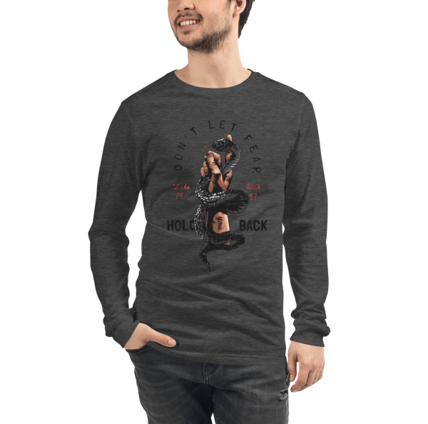 DON'T LET FEAR HOLD BACK Motivational Aesthetic Long Sleeve T-Shirt - Image 3